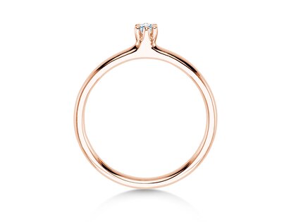 Verlovingsring Classic 6 in 14K roségoud met diamant 0,05ct G/IF
