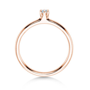 Verlovingsring Classic 6 in 14K roségoud met diamant 0,05ct G/IF