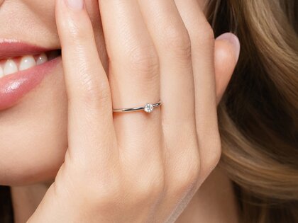 Verlovingsring Classic 6 in zilver 925/- met diamant 0,07ct G/SI