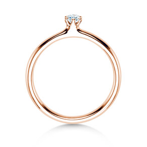 Verlovingsring Classic 6 in 14K roségoud met diamant 0,07ct G/VS