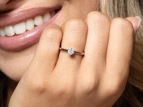 Verlovingsring Classic 6 in 14K geelgoud met diamant 0,20ct G/SI