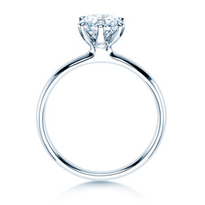 Verlovingsring Classic 6 in 18K witgoud met diamant 2,50ct H/SI