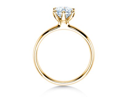 Verlovingsring Classic 6 in 14K geelgoud met Lab-grown diamant 1,00ct E/VS