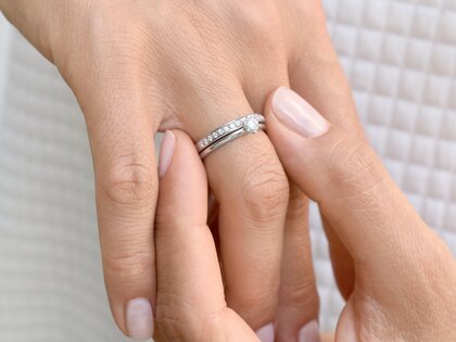 Verlovingsring Classic 6 in 14K witgoud met diamant 0,30ct G/IF