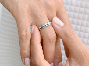 Verlovingsring Classic 6 in 14K witgoud met diamant 0,30ct G/IF