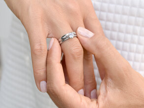 Verlovingsring Classic 6 in 9K witgoud met Lab-grown diamant 0,50ct E/VS