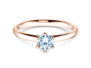 Verlovingsring Classic 6 in 18K roségoud met diamant 0,50ct G/VS
