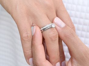 Verlovingsring Classic 6 in 18K witgoud met diamant 0,75ct H/SI