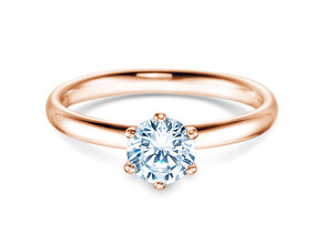 Verlovingsring Classic 6 in 18K roségoud met diamant 0,75ct H/SI