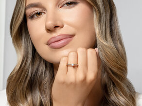 Verlovingsring Classic 6 in 9K witgoud met diamant 0,15ct H/SI