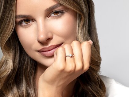 Verlovingsring Classic 6 in 9K roségoud met diamant 0,25ct G/SI