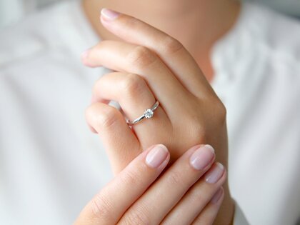 Verlovingsring Classic 6 in 14K witgoud met diamant 0,40ct G/SI