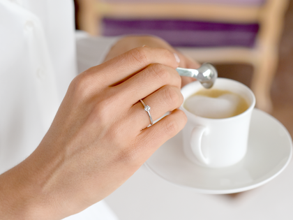 Verlovingsring Classic 6 in 14K witgoud met Lab-grown diamant 0,25ct E/VS