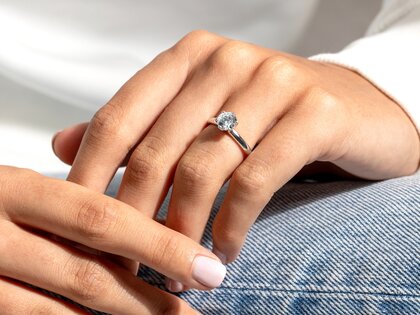 Verlovingsring Classic 6 in 18K roségoud met diamant 1,00ct G/VS