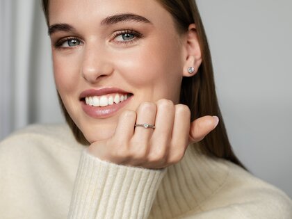 Verlovingsring Classic Beads in 18K geelgoud met diamant 0,20ct G/VS