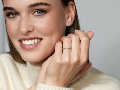 Verlovingsring Classic Beads in 9K geelgoud met diamant 0,30ct G/SI