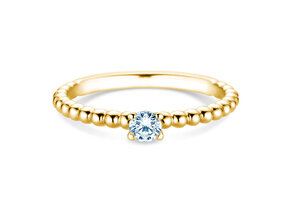 Verlovingsring Classic Beads in 18K geelgoud met diamant 0,20ct G/VS