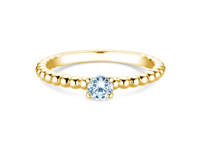 Verlovingsring Classic Beads in 14K geelgoud met diamant 0,25ct G/SI
