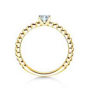 Verlovingsring Classic Beads in 14K geelgoud met diamant 0,25ct G/SI