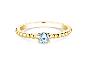 Verlovingsring Classic Beads in 9K geelgoud met diamant 0,30ct G/SI