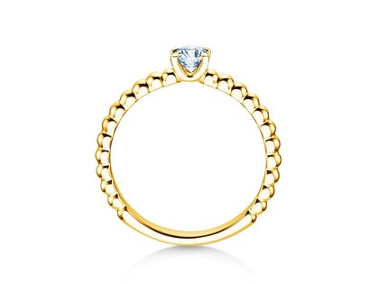 Verlovingsring Classic Beads in 9K geelgoud met diamant 0,30ct G/SI