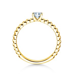 Verlovingsring Classic Beads in 9K geelgoud met diamant 0,30ct G/SI