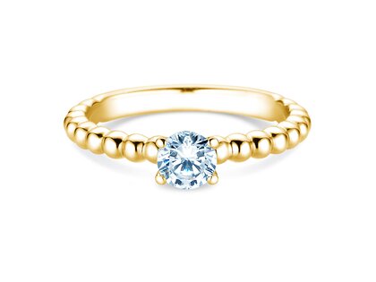 Verlovingsring Classic Beads in 18K geelgoud met diamant 0,60ct H/SI
