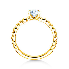 Verlovingsring Classic Beads in 18K geelgoud met diamant 0,60ct H/SI