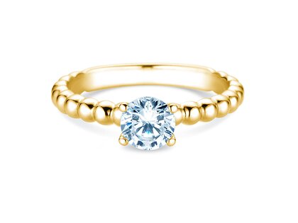 Verlovingsring Classic Beads in 18K geelgoud met Lab-grown diamant 0,75ct E/VS