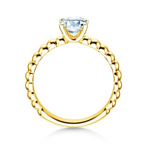 Verlovingsring Classic Beads in 18K geelgoud met Lab-grown diamant 0,75ct E/VS