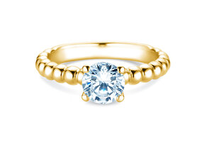 Verlovingsring Classic Beads in 14K geelgoud met Lab-grown diamant 1,00ct E/VS
