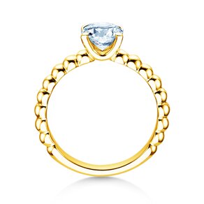 Verlovingsring Classic Beads in 14K geelgoud met Lab-grown diamant 1,00ct E/VS
