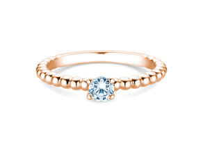 Verlovingsring Classic Beads in 9K roségoud met diamant 0,25ct H/SI