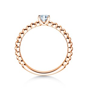 Verlovingsring Classic Beads in 9K roségoud met diamant 0,25ct H/SI