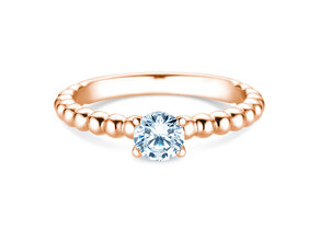 Verlovingsring Classic Beads in 14K roségoud met diamant 0,50ct H/SI