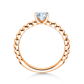 Verlovingsring Classic Beads in 14K roségoud met diamant 0,50ct H/SI
