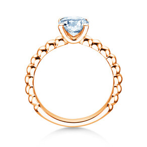 Verlovingsring Classic Beads in 14K roségoud met diamant 1,00ct G/SI