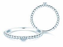 Verlovingsring Classic Beads in zilver 925/- met diamant 0,05ct G/SI