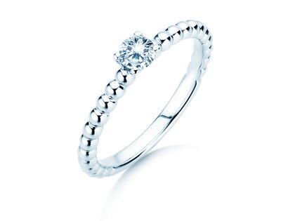 Verlovingsring Classic Beads in zilver 925/- met diamant 0,05ct G/SI