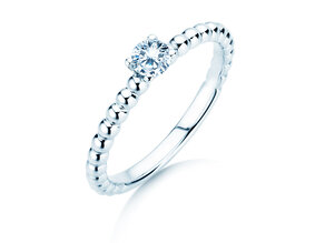 Verlovingsring Classic Beads in zilver 925/- met diamant 0,05ct G/SI