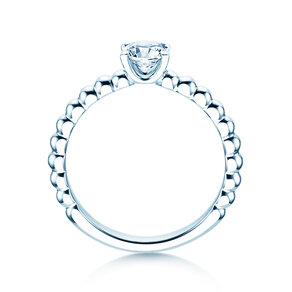 Verlovingsring Classic Beads in 9K witgoud met Lab-grown diamant 0,50ct E/VS