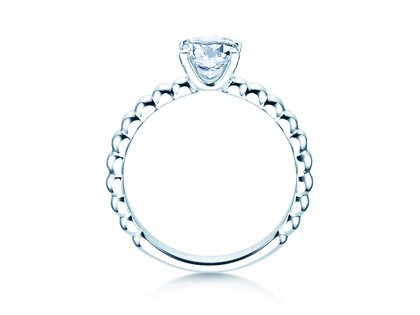 Verlovingsring Classic Beads in 14K witgoud met Lab-grown diamant 0,75ct E/VS