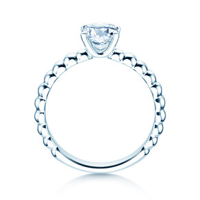 Verlovingsring Classic Beads in 14K witgoud met Lab-grown diamant 0,75ct E/VS