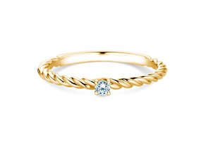 Verlovingsring Classic Loop in 14K geelgoud met diamant 0,05ct H/SI