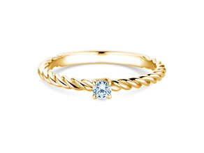 Verlovingsring Classic Loop in 9K geelgoud met diamant 0,10ct H/SI