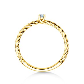 Verlovingsring Classic Loop in 14K geelgoud met diamant 0,05ct H/SI