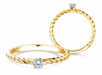 Verlovingsring Classic Loop in 9K geelgoud met diamant 0,10ct G/SI