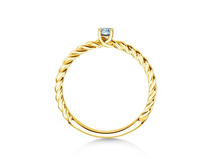 Verlovingsring Classic Loop in 9K geelgoud met diamant 0,10ct H/SI