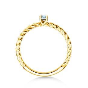 Verlovingsring Classic Loop in 9K geelgoud met diamant 0,10ct H/SI