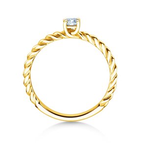 Verlovingsring Classic Loop in 9K geelgoud met diamant 0,15ct H/SI